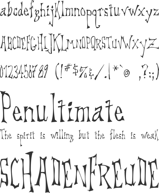 DreadLox font preview