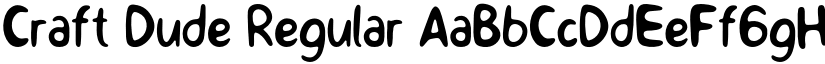 Craft Dude Regular font