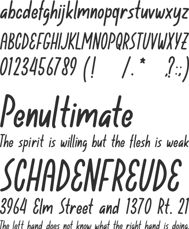 Sutrisnice font preview