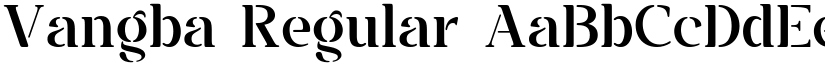 Vangba Regular font