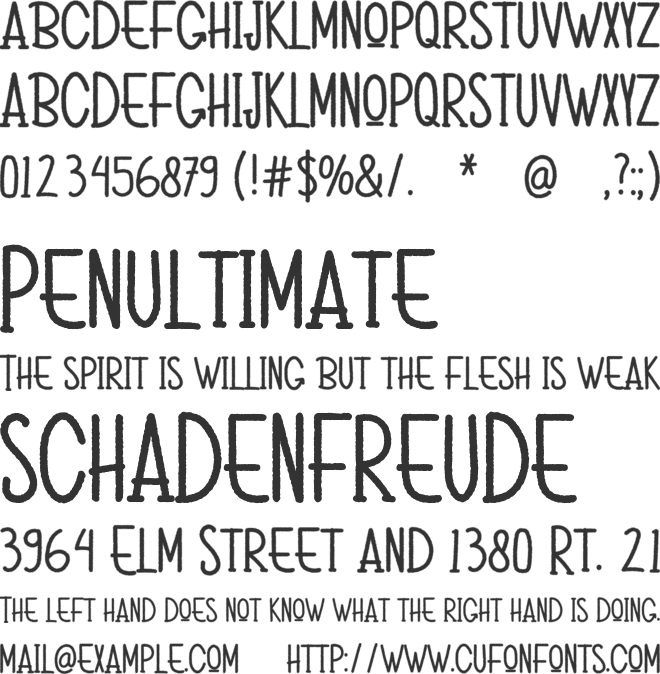 Christmas Snowball font preview