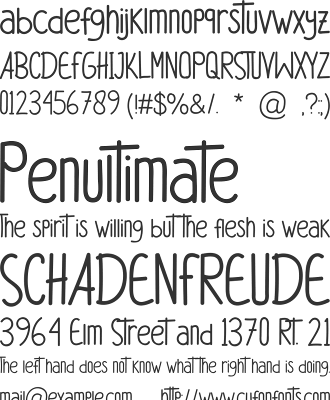 Alinyta font preview