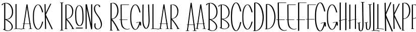 Black Irons font download