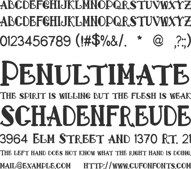 Whallmark Serif font preview