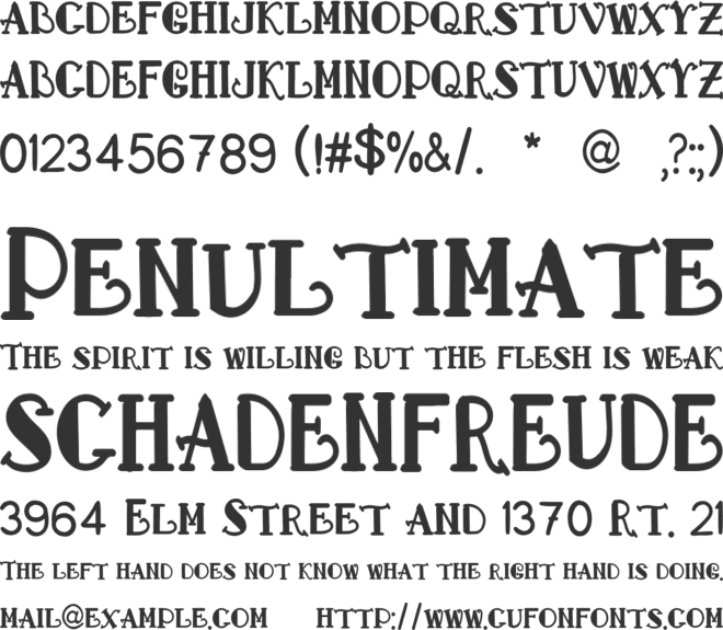 Whallmark Serif font preview