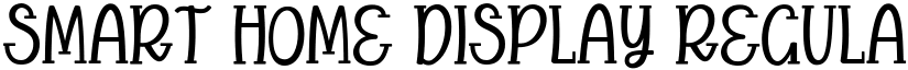 Smart home Display Regular font