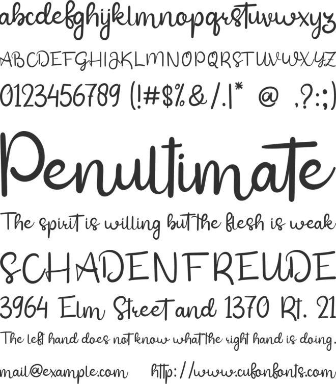 Jafiera Signature font preview