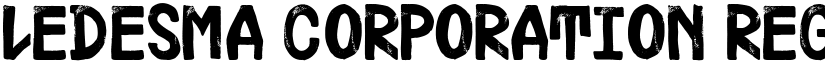 Ledesma Corporation Regular font