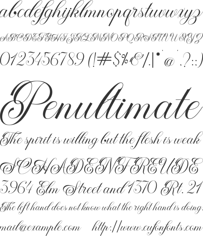 Bridgeta font preview