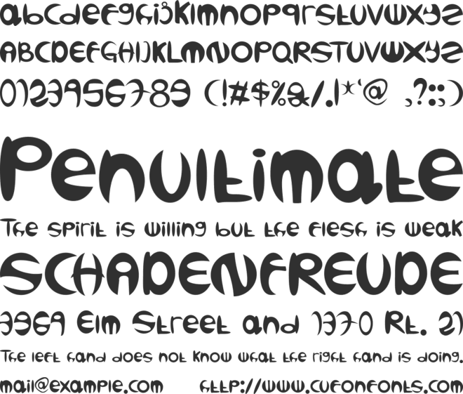 EVERYTHINK OKAY font preview