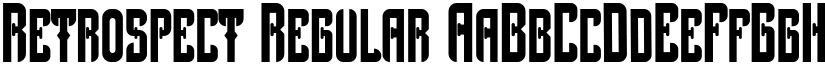Retrospect Regular font
