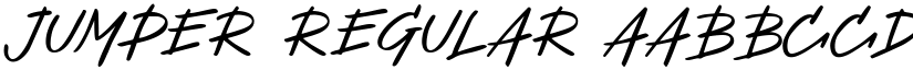 Jumper Regular font
