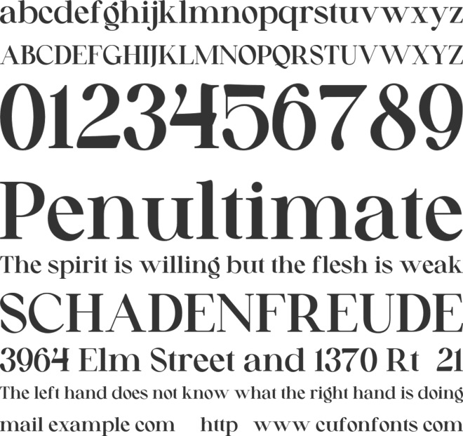Milden font preview