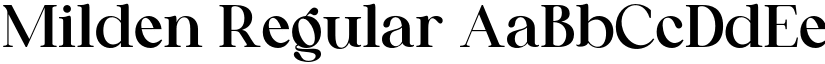 Milden Regular font