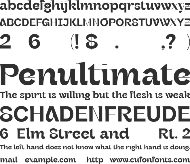 Galvitra font preview