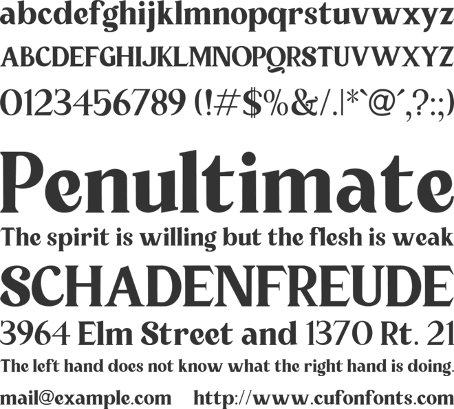 Tropical County font preview