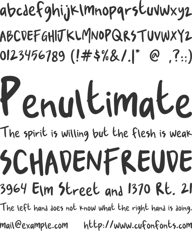 Market Written font preview