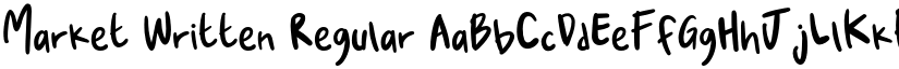Market Written Regular font