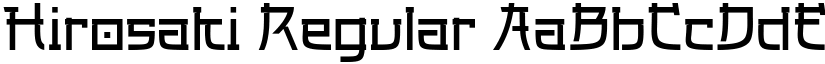 Hirosaki Regular font