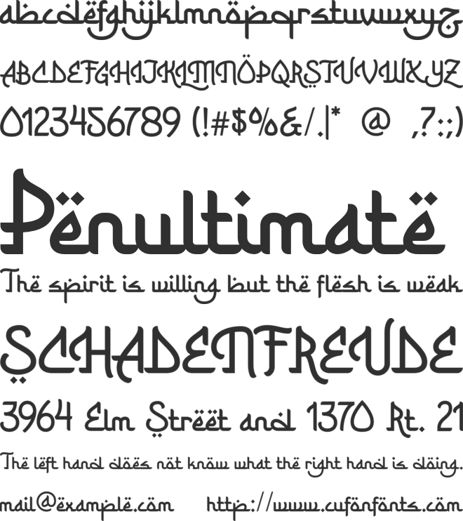 Almalik font preview
