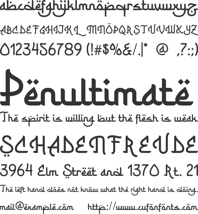 Almalik font preview