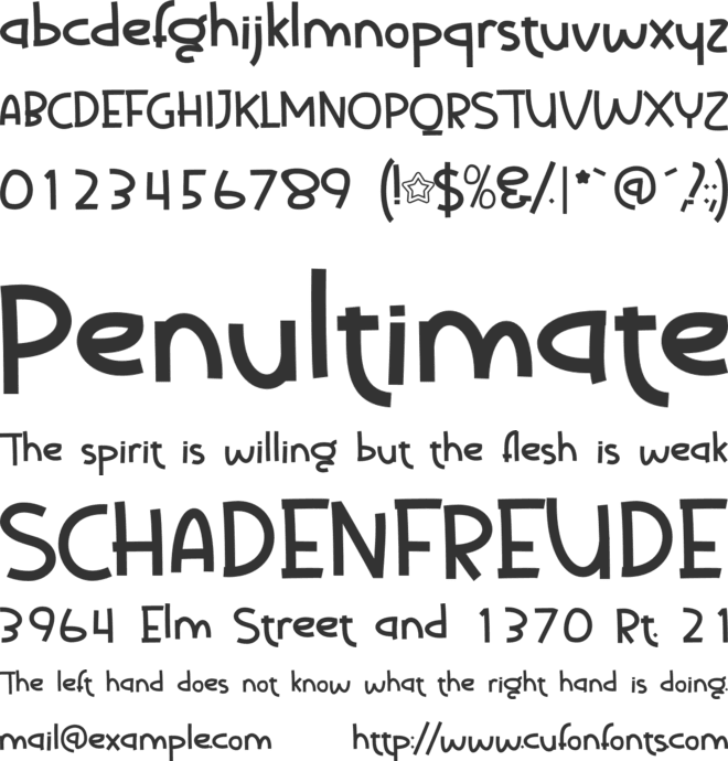 Good Playmate font preview