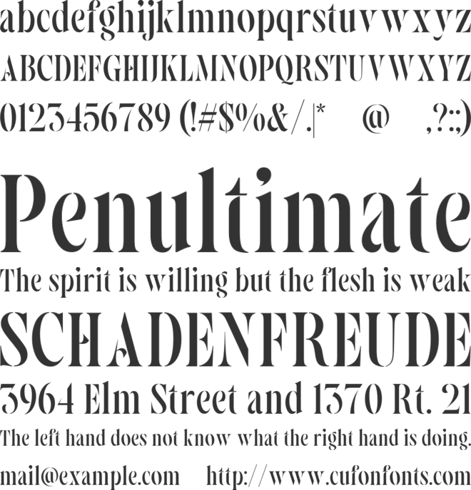 Kronaby font preview