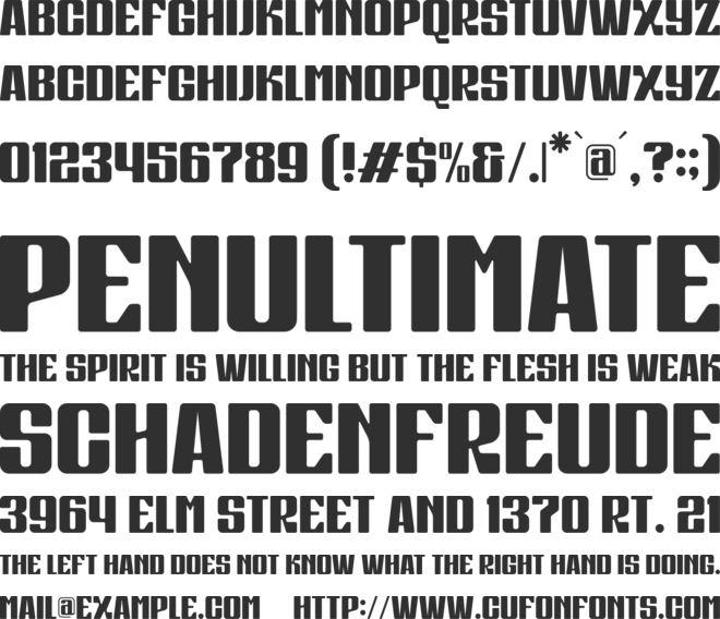 RADIO A TREQER font preview