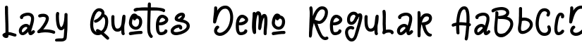 Lazy Quotes Demo font download