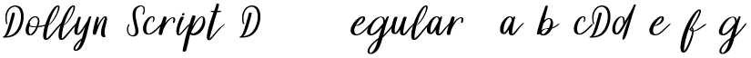 Dollyn Script DEMO Regular font