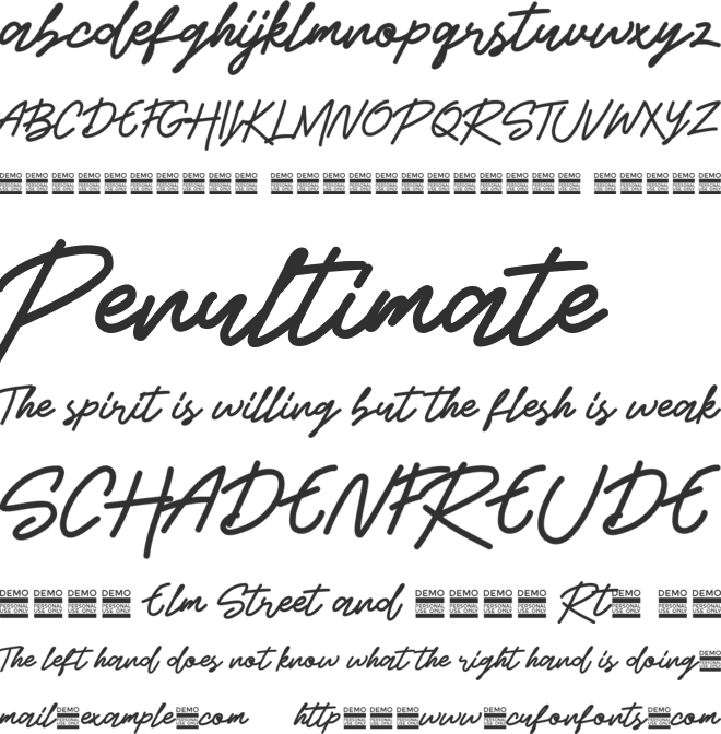 Beshiny font preview