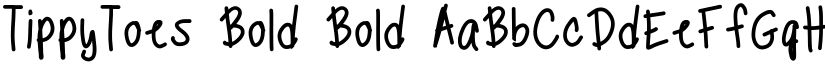 TippyToes Bold Bold font
