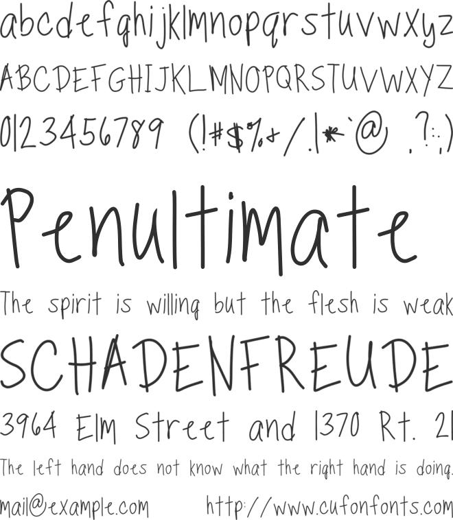 TippyToes font preview