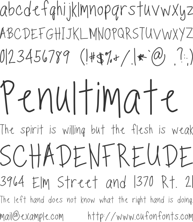 TippyToes font preview