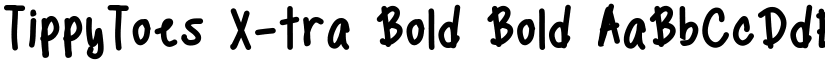 TippyToes X-tra Bold Bold font