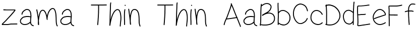 zama Thin Thin font