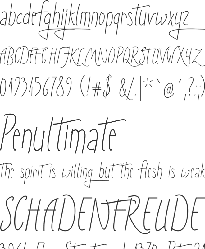 Sunny Winter font preview