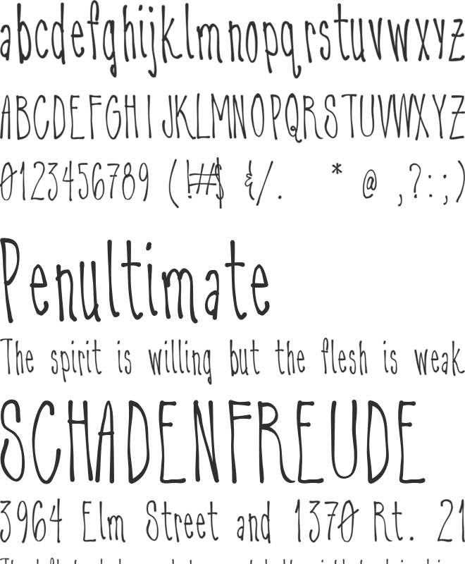Dribble font preview
