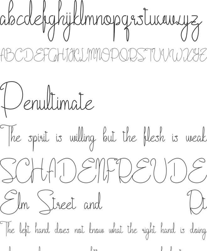 Cattalleya Demo font preview
