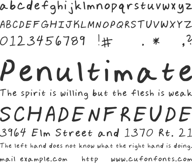 Keanas Sharpie Font font preview