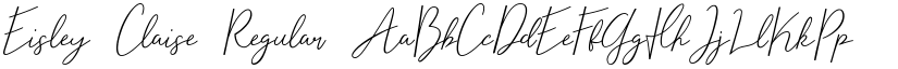Eisley Claise Regular font