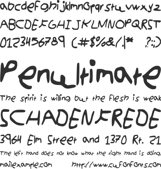 kidswriting font preview