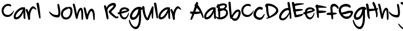 Carl John Regular font