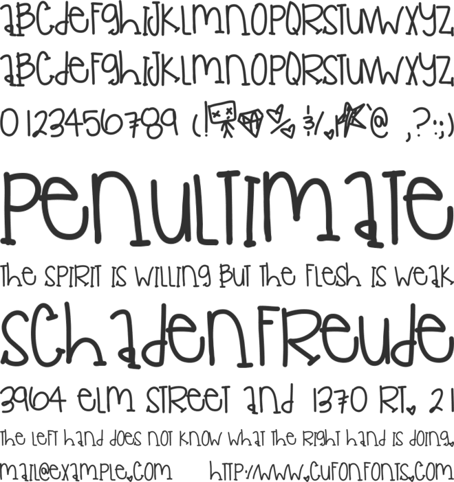 LittleFlyingSpiders font preview