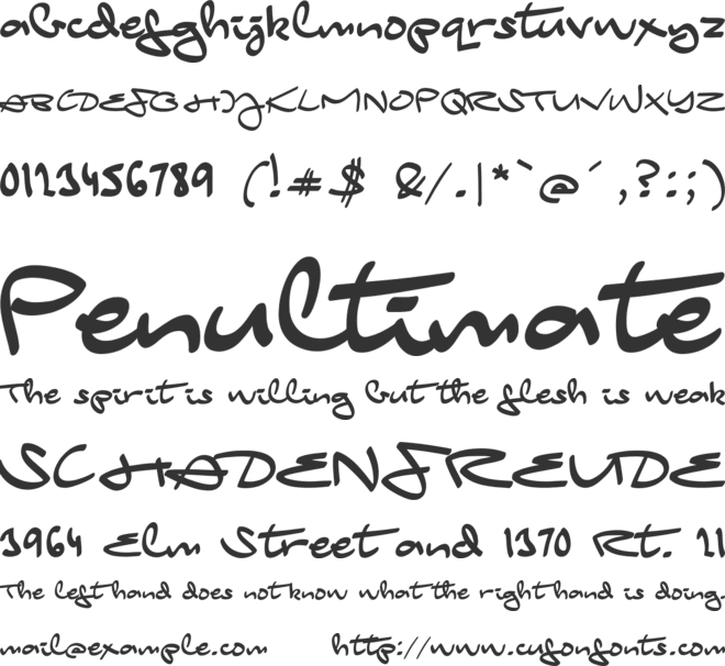 City Birds font preview