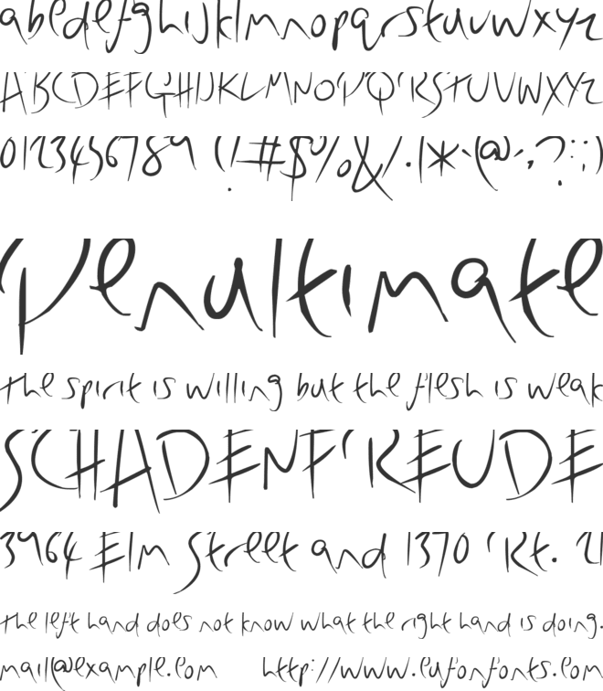 lazy writer font preview