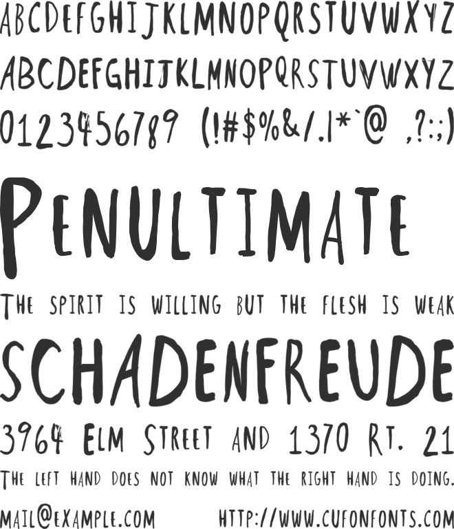 SweetDarkness font preview