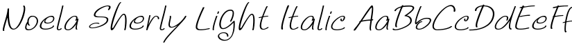 Noela Sherly Light Italic font