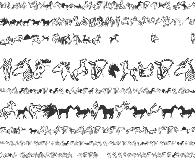 Horsedings font preview