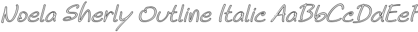 Noela Sherly Outline Italic font